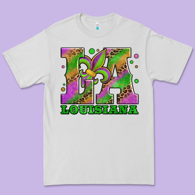 Mardi Gras Louisiana Fleur De Lis Premium Tee Designed By Jasminsmagicworld