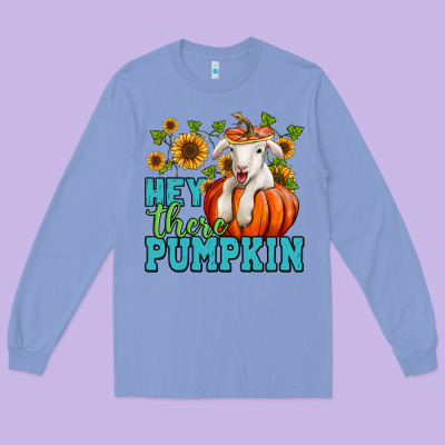 Hey There Pumpkin Lamb Long Sleeve Tee Designed By Jasminsmagicworld