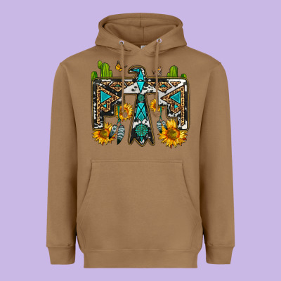 Western Free Bird Heavyweight Hoodie Designed By Oliviacreatesart
