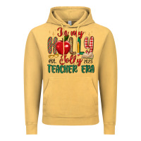Vintage Mustard in my holly jolly teacher era Vintage Hoodie - MaliasSmallBusiness