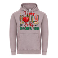 Vintage Zinc in my holly jolly teacher era Vintage Hoodie - MaliasSmallBusiness
