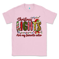 Bubblegum Pink christmas lights are my favorite color Classic Tee - MaliasSmallBusiness