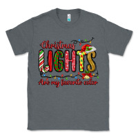 Charcoal Heather christmas lights are my favorite color Classic Tee - MaliasSmallBusiness