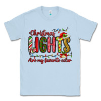 Dusty Blue christmas lights are my favorite color Classic Tee - MaliasSmallBusiness