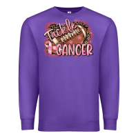 Purple Tackle cancer Football Premium Sweatshirt - FaDigitalArtStudio