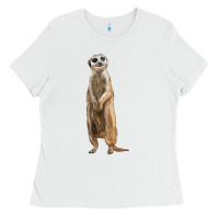 White Meerkat Ladies Tee - LillyAllenDesigns