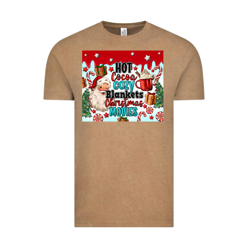 Hot Cocoa Cozy Blankets Christmas Movies Tumbler Vintage Tee by MaliasSmallBusiness | Teevron
