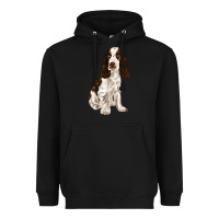 Black english cocker spaniel Heavyweight Hoodie - FaDigitalArtStudio