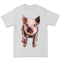 Dove Grey pig Premium Tee - BarkalooDesign
