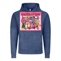 Vintage Denim 3d retro pink christmas vibes Vintage Hoodie - MaliasSmallBusiness
