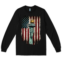 Black statue of liberty torch Long Sleeve Tee - BarkalooDesign