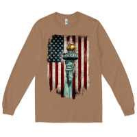 Toasted Coconut statue of liberty torch Long Sleeve Tee - BarkalooDesign