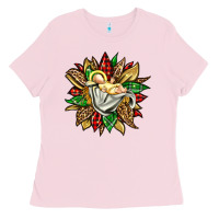 Bubblegum Pink christmas baby jesus sunflower Ladies Tee - Jasminsmagicworld