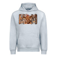 Heather Grey Rodeo Mom Cow Urban Hoodie - CowhideDigitalArt
