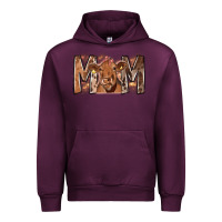 Mauve Wine Rodeo Mom Cow Urban Hoodie - CowhideDigitalArt
