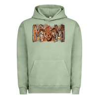 Pigment Oil Green Rodeo Mom Cow Urban Hoodie - CowhideDigitalArt