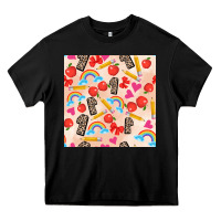 Black back to school seamless pattern 1 (3600x3600) Heavy Core Tee - AdoDesignShop