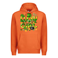 Carrot lucky girl st. patricks day Premium Hoodie - HowdyJamesFarm