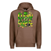 Chestnut lucky girl st. patricks day Premium Hoodie - HowdyJamesFarm