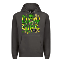 Smoke lucky girl st. patricks day Premium Hoodie - HowdyJamesFarm