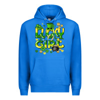 True Royal lucky girl st. patricks day Premium Hoodie - HowdyJamesFarm