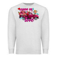 Oatmeal Heather Loads of love Valentine's day truck Premium Sweatshirt - FaDigitalArtStudio