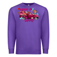 Purple Loads of love Valentine's day truck Premium Sweatshirt - FaDigitalArtStudio