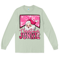 Matcha pink Christmas junkie Santa Claus Long Sleeve Tee - Jasminsmagicworld