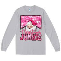 Pink Christmas Junkie Santa Claus Long Sleeve Tee | Teevron