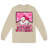 Mushroom pink Christmas junkie Santa Claus Long Sleeve Tee - Jasminsmagicworld