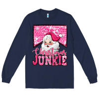 Navy pink Christmas junkie Santa Claus Long Sleeve Tee - Jasminsmagicworld