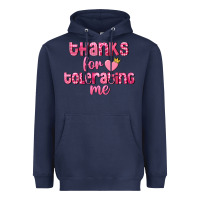 Navy Thanks for tolerating me Valentine's Day Heavyweight Hoodie - FaDigitalArtStudio