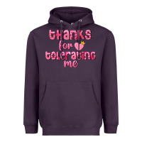 Plum Thanks for tolerating me Valentine's Day Heavyweight Hoodie - FaDigitalArtStudio