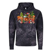 Cloud Black christmas gingerbread truck Vintage Hoodie - MaliasSmallBusiness