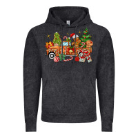 Vintage Black christmas gingerbread truck Vintage Hoodie - MaliasSmallBusiness