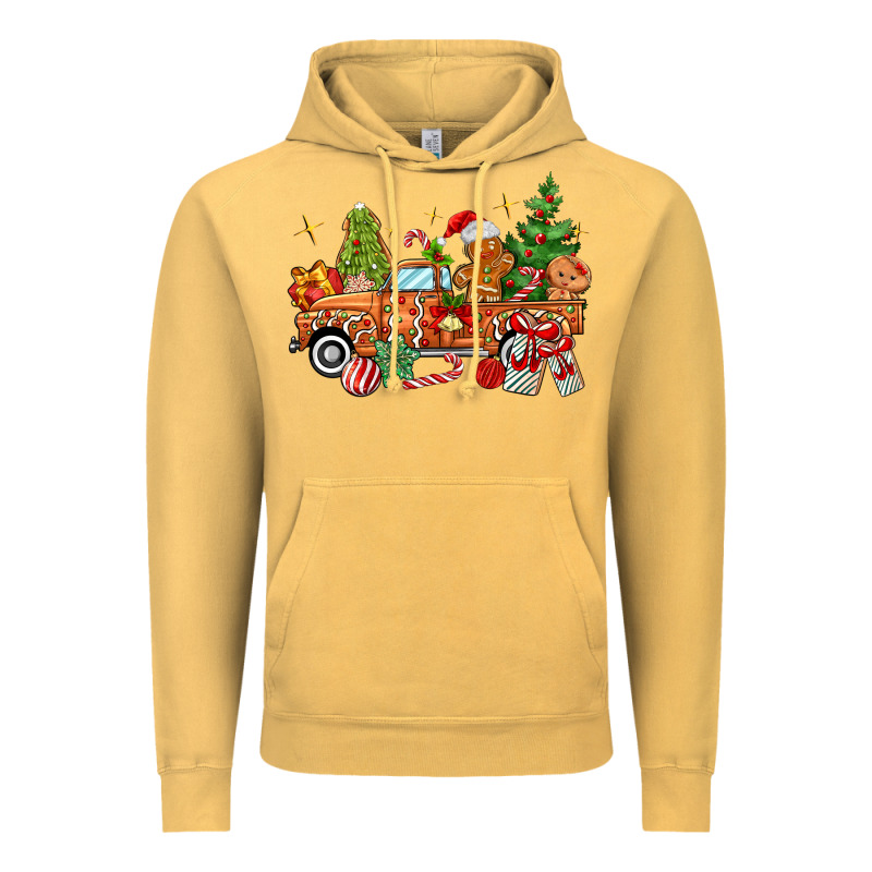 Christmas Gingerbread Truck Vintage Hoodie by MaliasSmallBusiness | Teevron