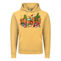 Vintage Mustard christmas gingerbread truck Vintage Hoodie - MaliasSmallBusiness