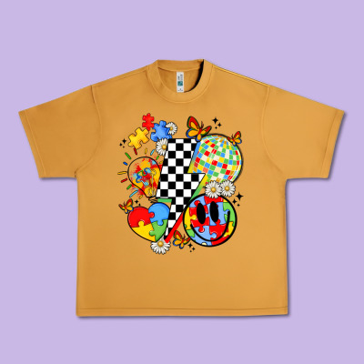 Retro Autism Awareness Urban Heavy Tee Designed By Jahusdesignshop