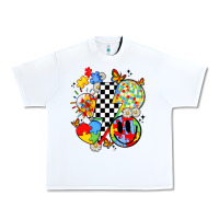 White retro autism awareness Urban Heavy Tee - JahusDesignShop