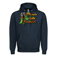 Navy steppin into juneteenth heels Zipper Hoodie - CowGirlArtShop
