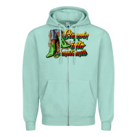 Seafoam steppin into juneteenth heels Zipper Hoodie - CowGirlArtShop