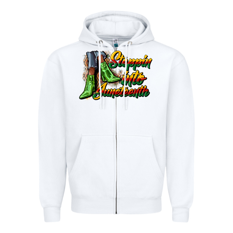 Steppin Into Juneteenth Heels Zipper Hoodie by CowGirlArtShop | Teevron