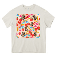 Cream back to school seamless pattern 3 (3600x3600) Heavy Core Tee - AdoDesignShop
