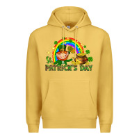 Antique Gold St. Patrick's Day Elf with elements Premium Hoodie - HowdyJamesFarm