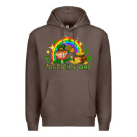 Coffee St. Patrick's Day Elf with elements Premium Hoodie - HowdyJamesFarm