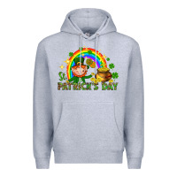 Heather Grey St. Patrick's Day Elf with elements Premium Hoodie - HowdyJamesFarm