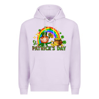 Lilac St. Patrick's Day Elf with elements Premium Hoodie - HowdyJamesFarm