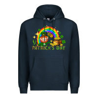 Navy St. Patrick's Day Elf with elements Premium Hoodie - HowdyJamesFarm