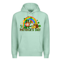 Seafoam St. Patrick's Day Elf with elements Premium Hoodie - HowdyJamesFarm