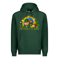 Sports Green St. Patrick's Day Elf with elements Premium Hoodie - HowdyJamesFarm